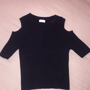 Black cropped cut-out brandy Melville top